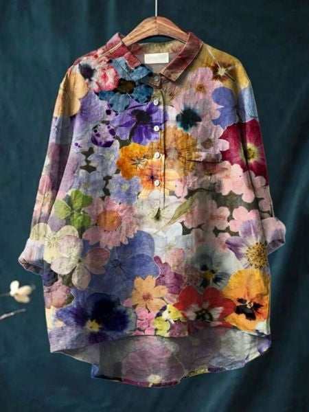 Women’s Blouse | Floral Print Button Front