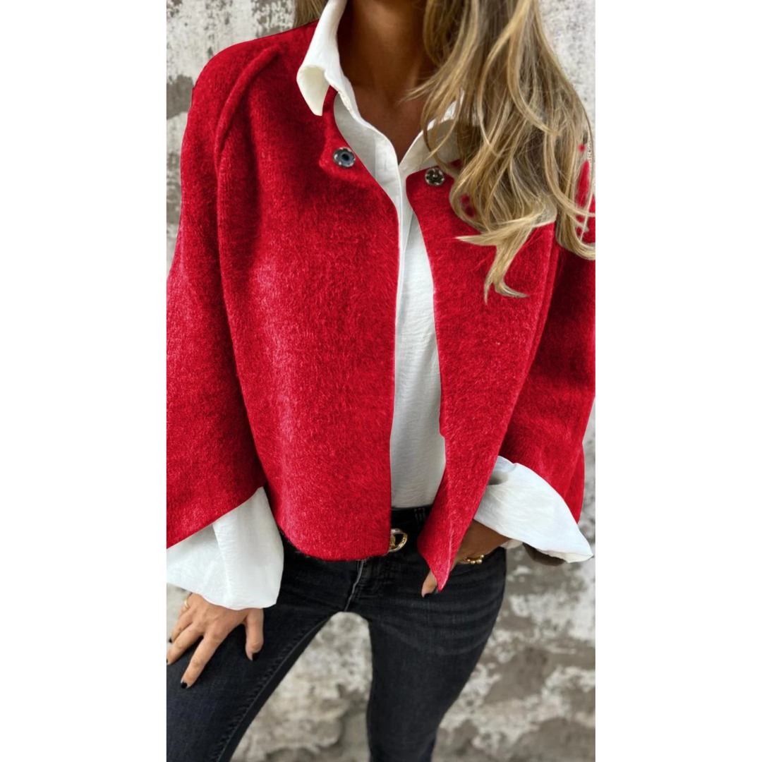 Women's Coat | Structured Collar Long Sleeves