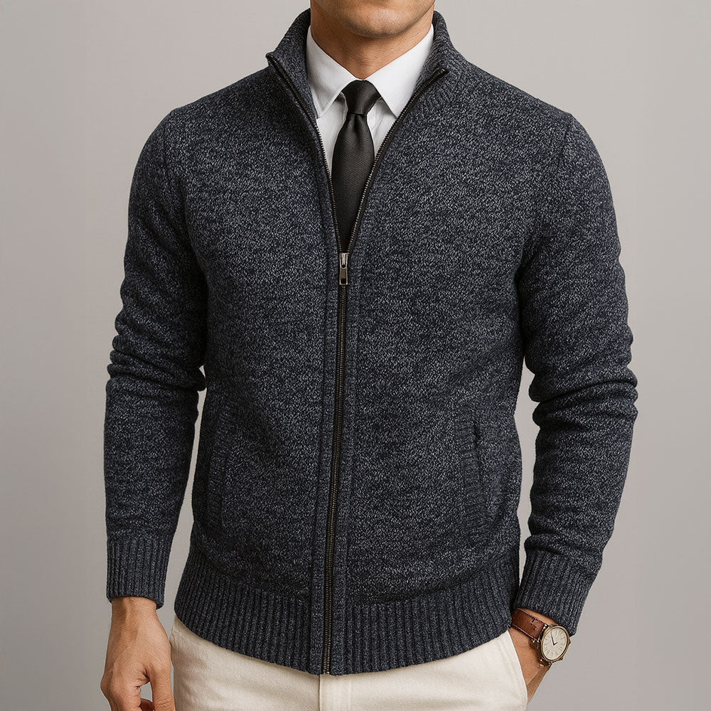 Men's Cardigan | Zip Front Long Sleeve