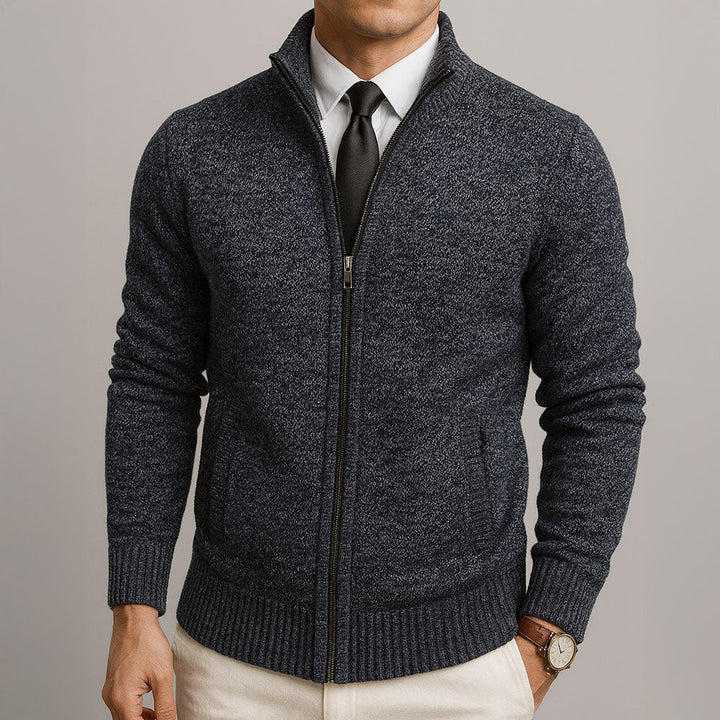 Men's Cardigan | Zip Front Long Sleeve