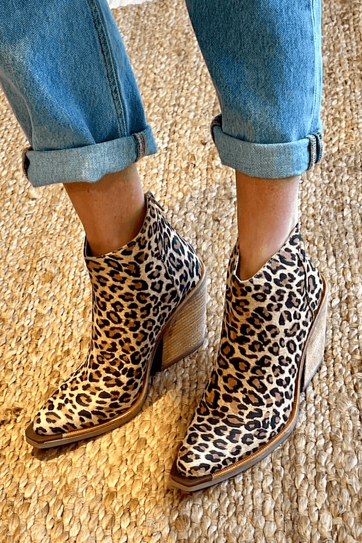 Boots for Women | Animal Print Block Heel