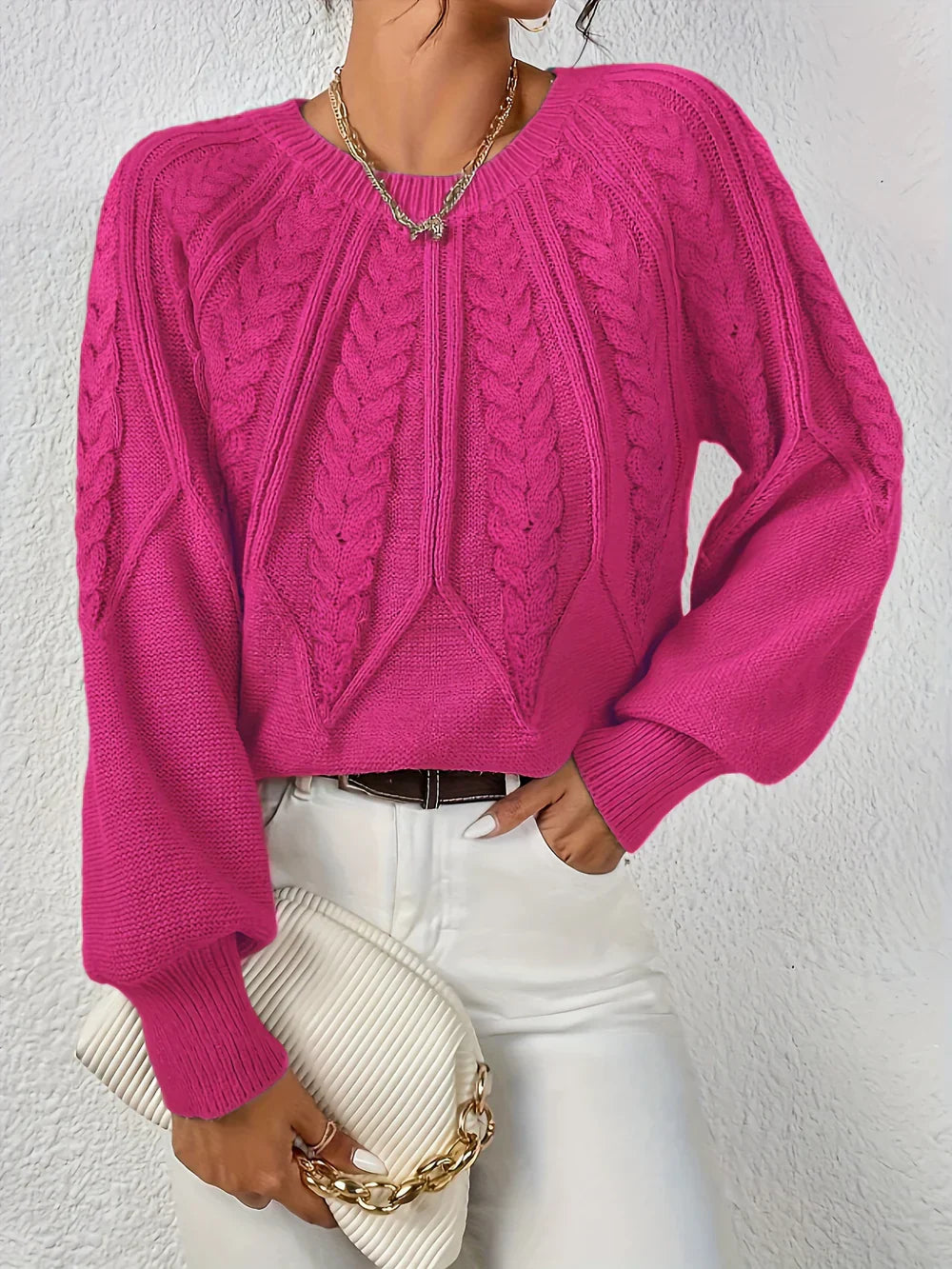 Women's Sweater | Raised Cable Detailing