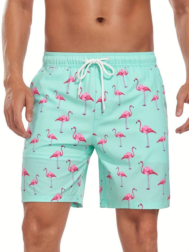 Men's Swim Trunks | Flamingo Print