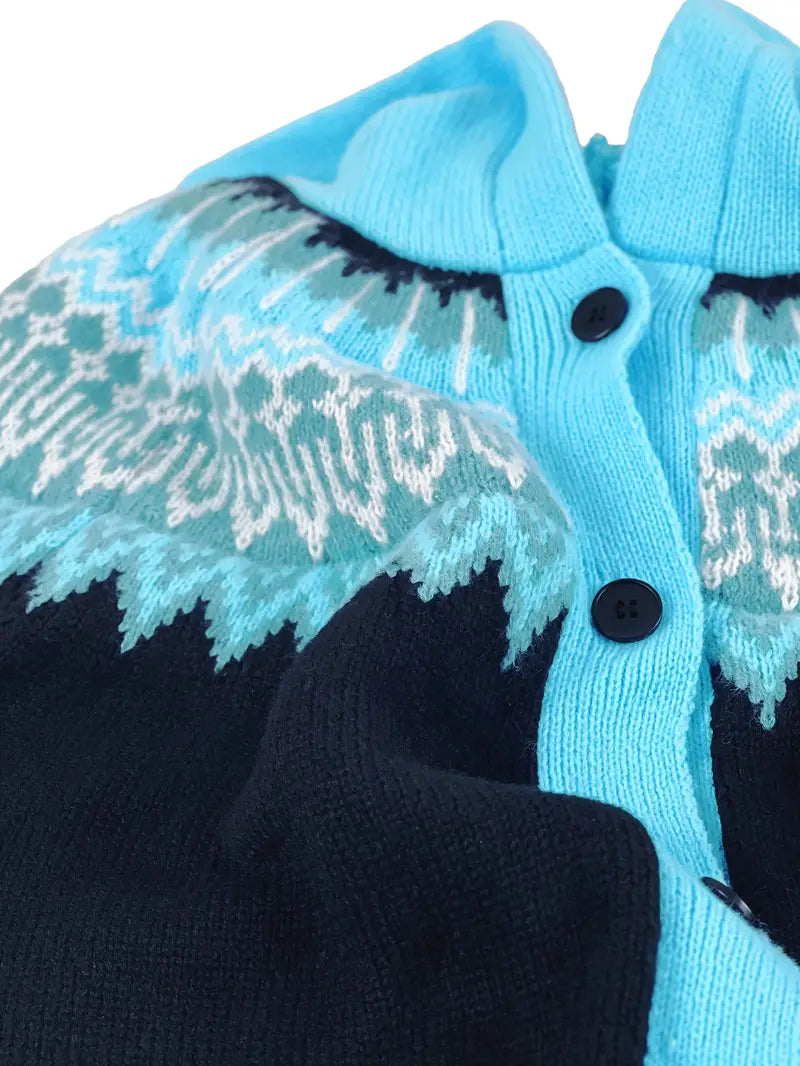 Women’s Cardigan |  Patterned Upper Section