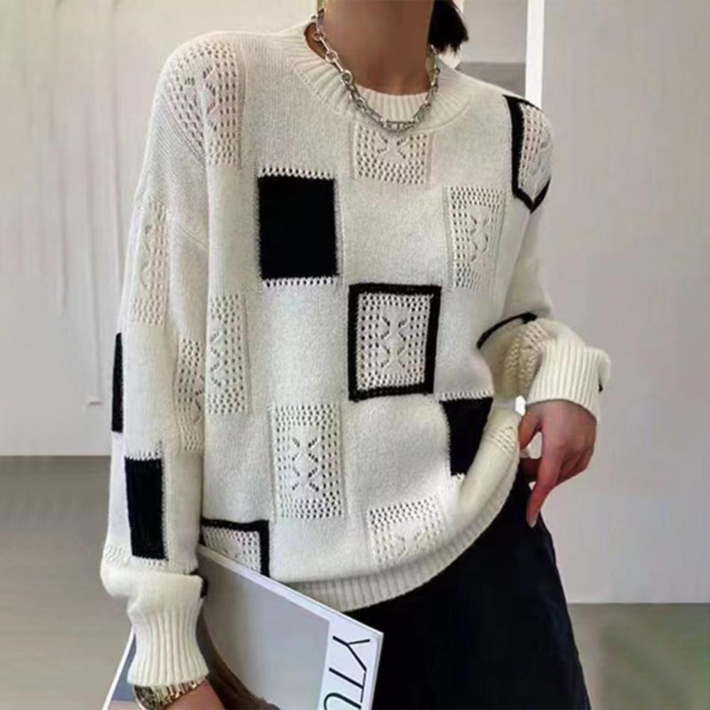 Women’s Sweater | Patchwork Knit Silhouette