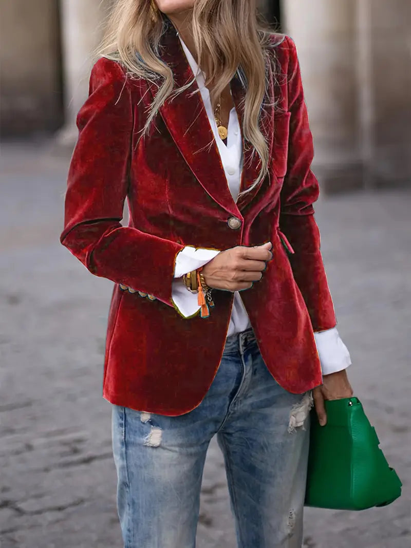 Women's Blazer | Single Button Notched Lapel