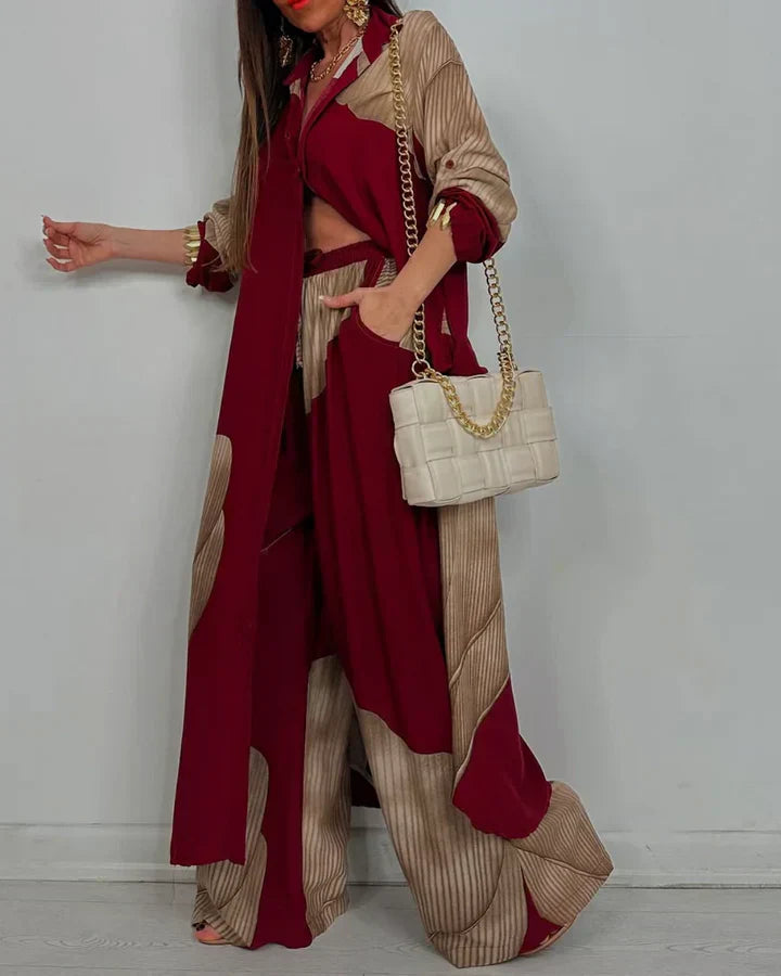 Women's Outfit Set | Button Front Wide Leg