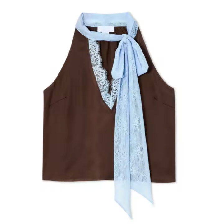 Women's Two-Piece Set | Halter with Scarf and Maxi Skirt