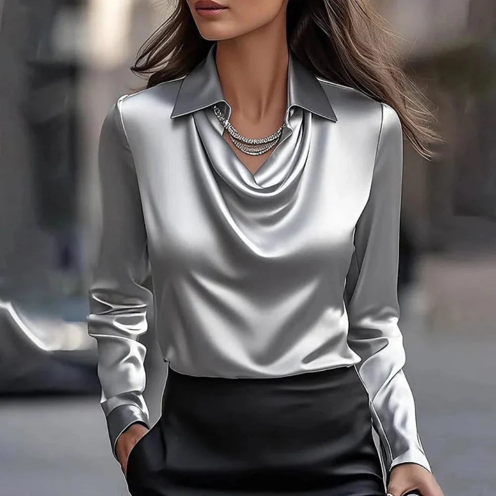 Women’s Blouse | Draped V-Neck