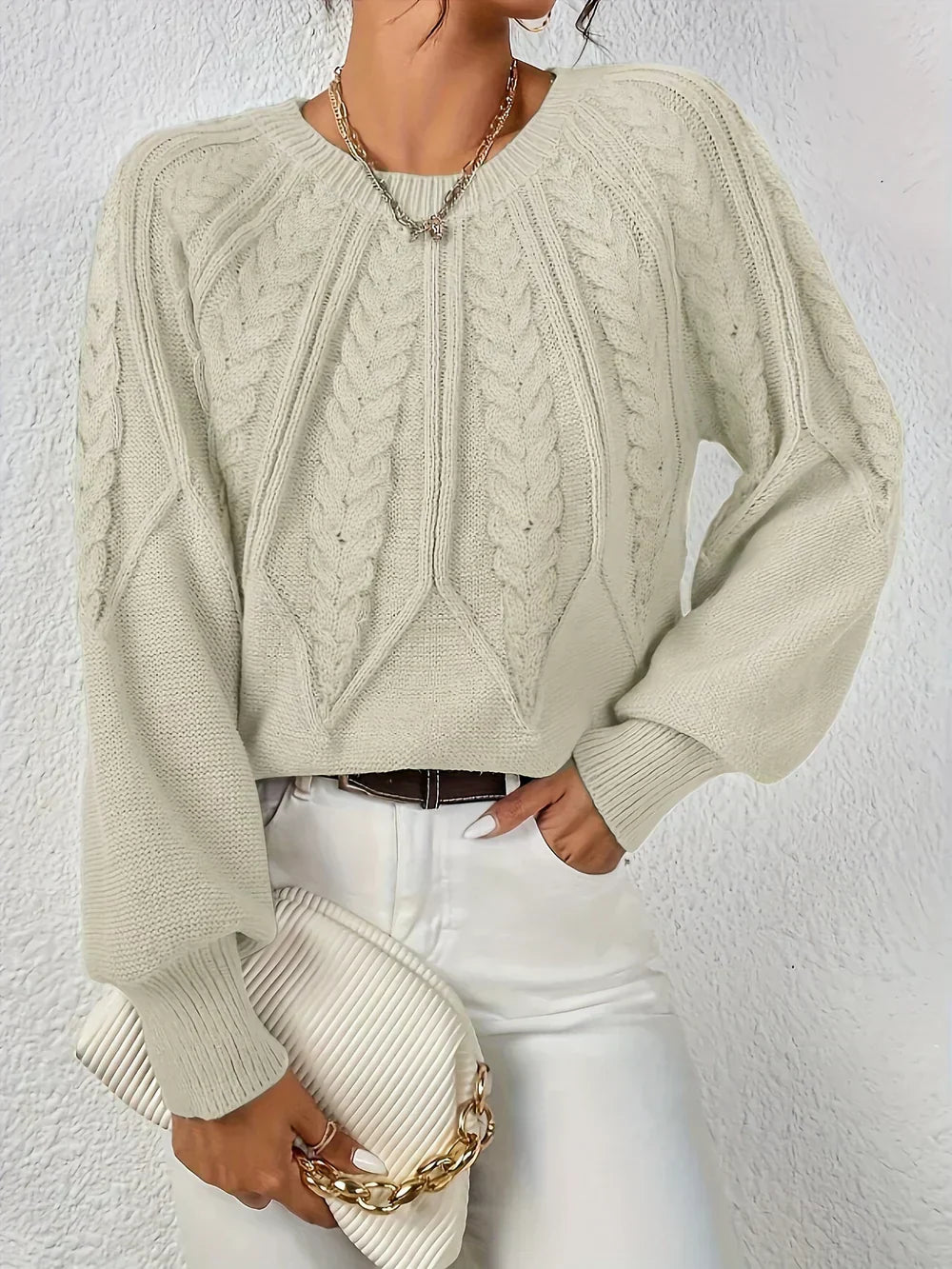Women's Sweater | Raised Cable Detailing