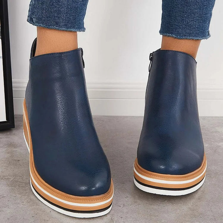 Boots for Women | Side Zip Wedge