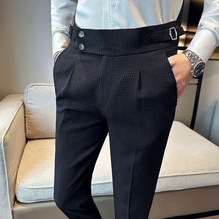 Men’s Trousers | Textured Pleat Front
