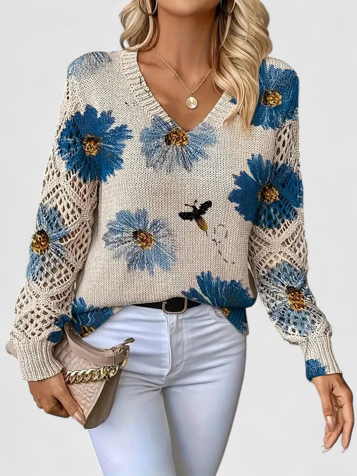 Women’s Sweater | Floral Surface Pattern