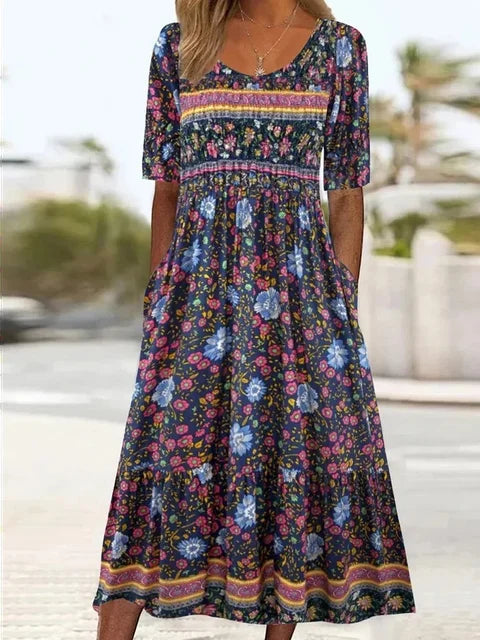 Women’s Dress | Midi Boho Print