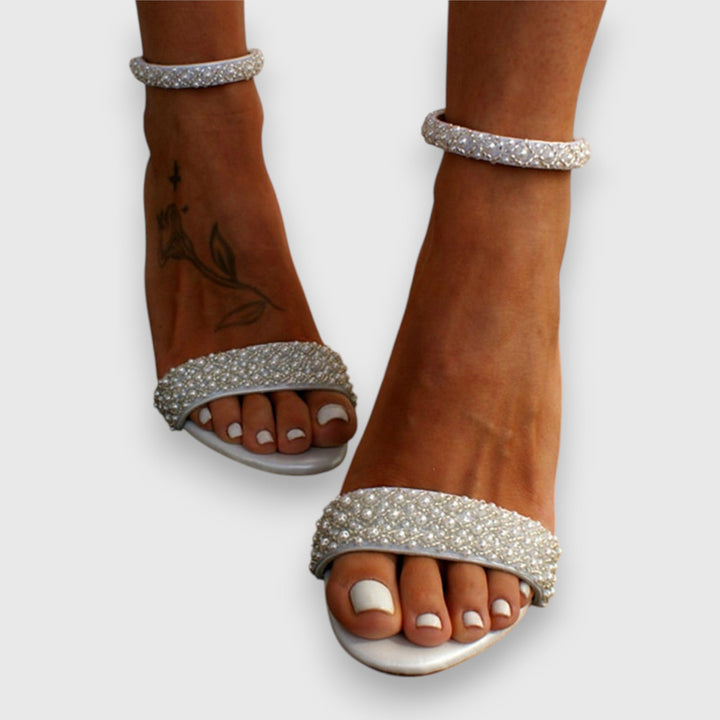 Heels For Women | Open Toe Ankle Embellished Strap