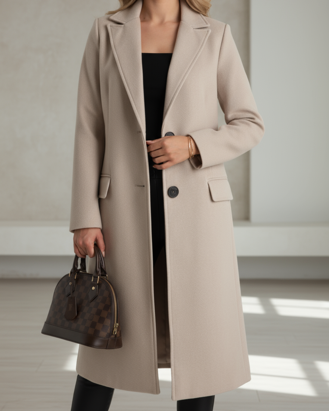Women's Coat | Buttoned Front Layout
