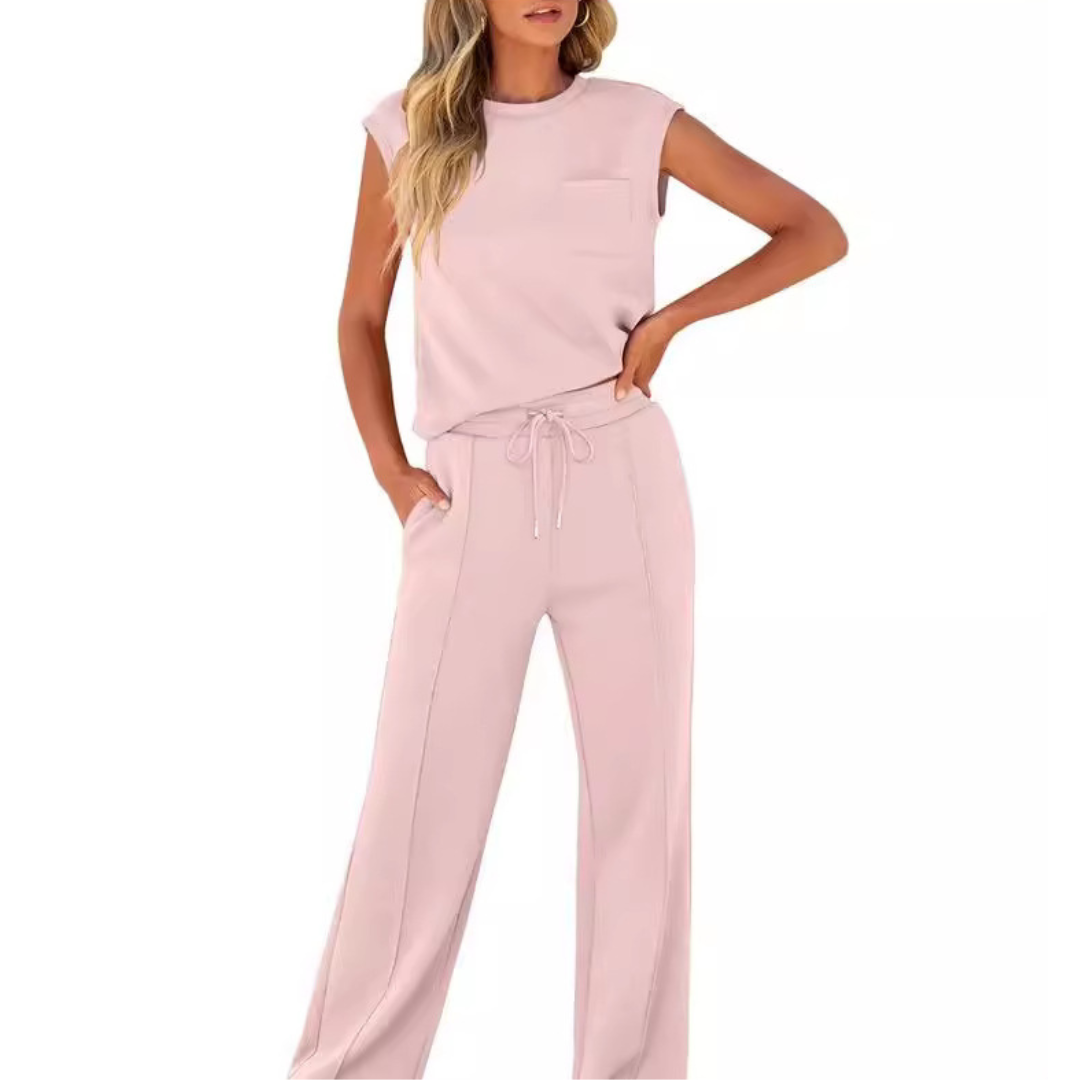 Women's Summer Co-Ord | Drawstring Pants and Sleeveless Top