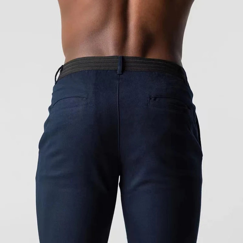Men’s Trousers | Slim Leg Button Waist