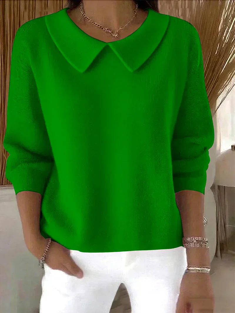 Women's Sweater | Long Sleeve With Collar Detail