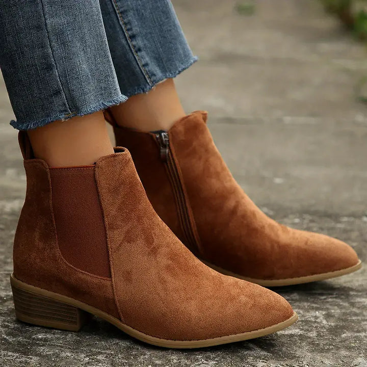 Boots for Women | Low-Heel Side-Zip