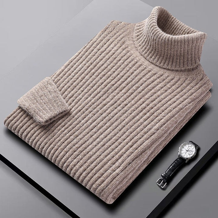 Men’s Sweater | High Neck Ribbed Design