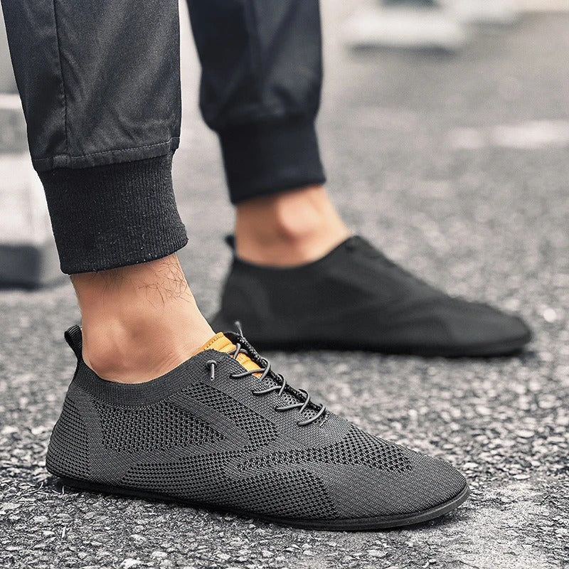 Men's Slip on Shoes | Low-Top Knit Lace Detail