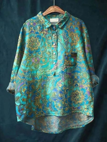 Women’s Blouse | Floral Print Button Front