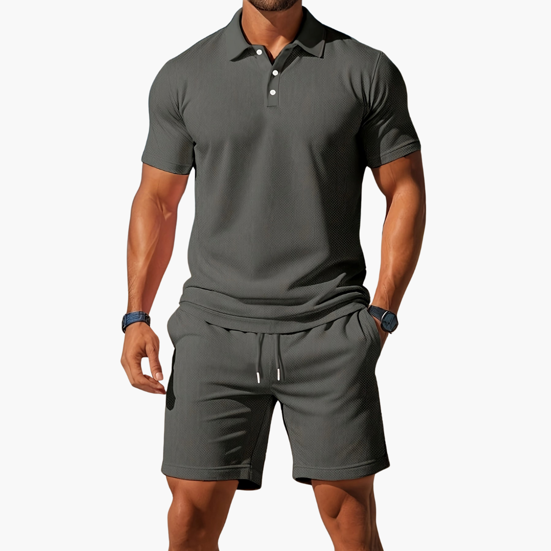 Men's Polo & Shorts Set | Drawstring