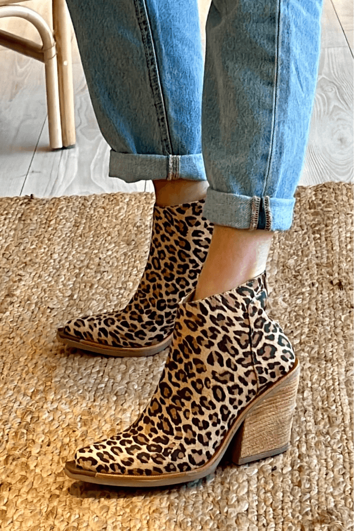 Boots for Women | Animal Print Block Heel