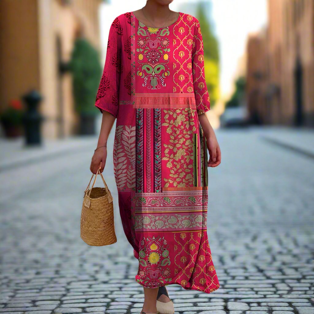 Women’s Dress | Bohemian Patchwork Pattern