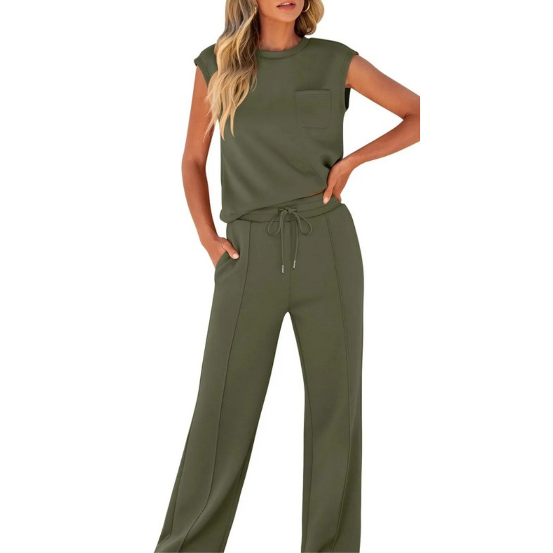 Women's Summer Co-Ord | Drawstring Pants and Sleeveless Top
