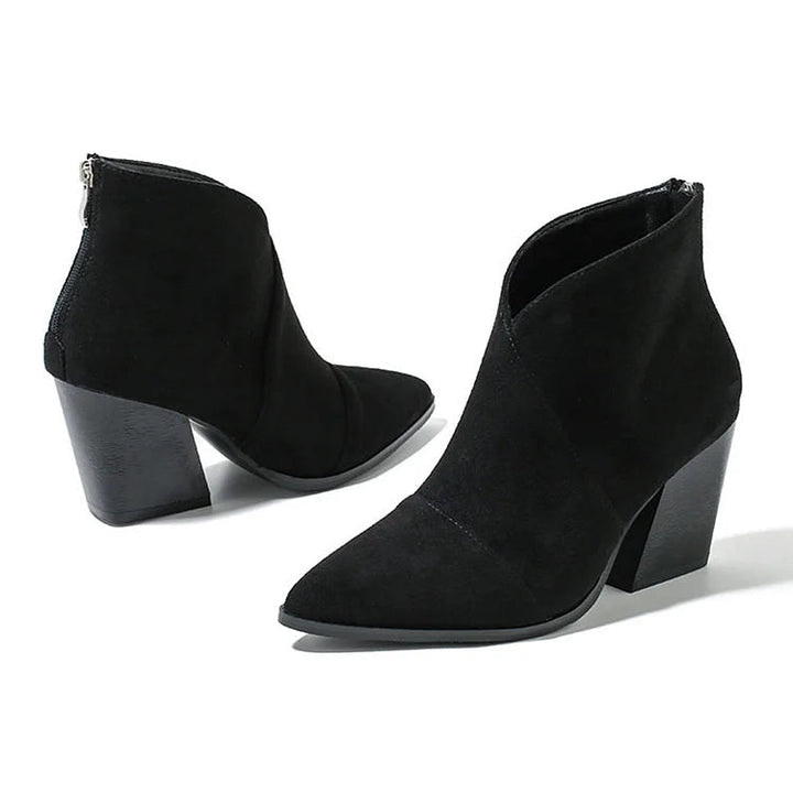 Boots for Women | Ankle Zip Block Heel