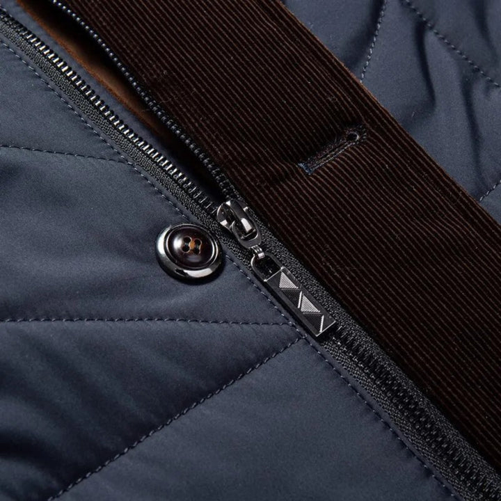 Men's Winter Jacket | Quilted Front Zipper with Pockets