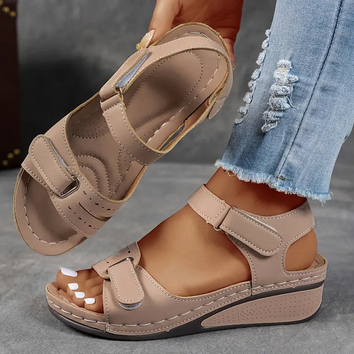 Sandals For Women | Hook And Loop Strap Platform