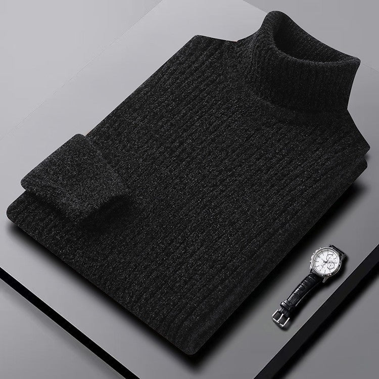 Men’s Sweater | High Neck Ribbed Design
