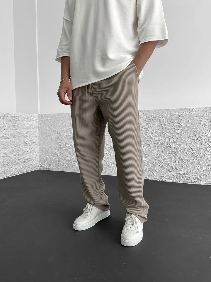Men’s Lounge Pants | Vertical Stripe Wide Leg