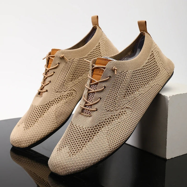 Men's Slip on Shoes | Low-Top Knit Lace Detail