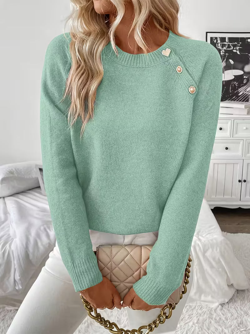 Women’s Sweater | Shoulder Button Detail