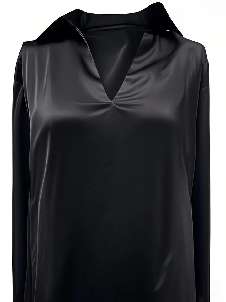 Women’s Blouse | Collared V-Neck