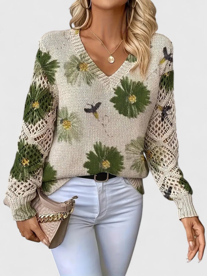 Women’s Sweater | Floral Surface Pattern