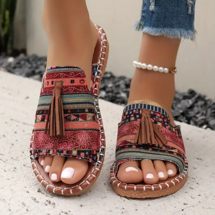 Sandals For Women | Open Toe Patterned Slide