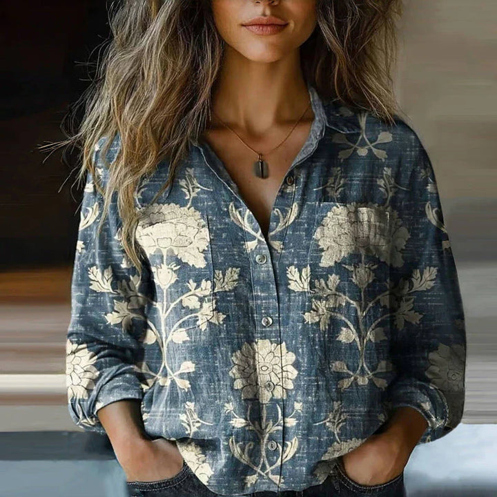 Women’s Blouse | Long Sleeve Vintage Print