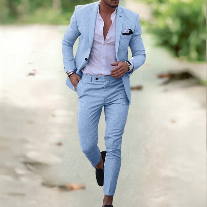 Men’s Two-Piece Suit | Buttoned Jacket and Pants