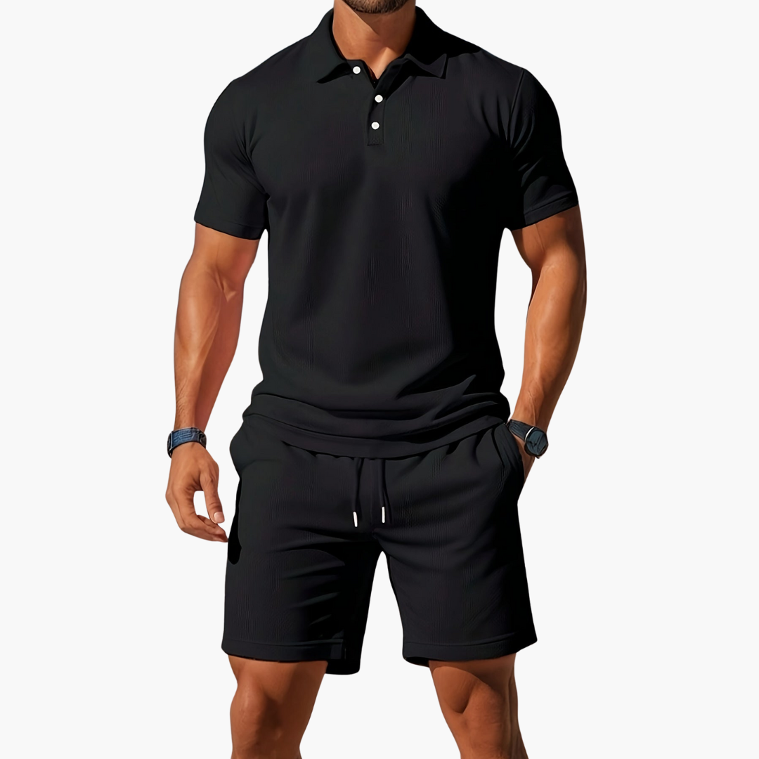 Men's Polo & Shorts Set | Drawstring
