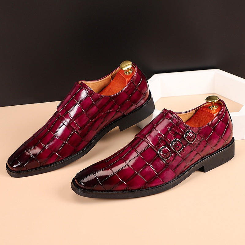 Men's Monk Strap Shoes | Square Toe