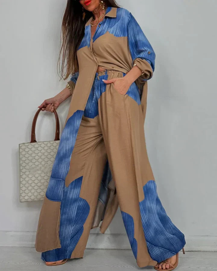 Women's Outfit Set | Button Front Wide Leg