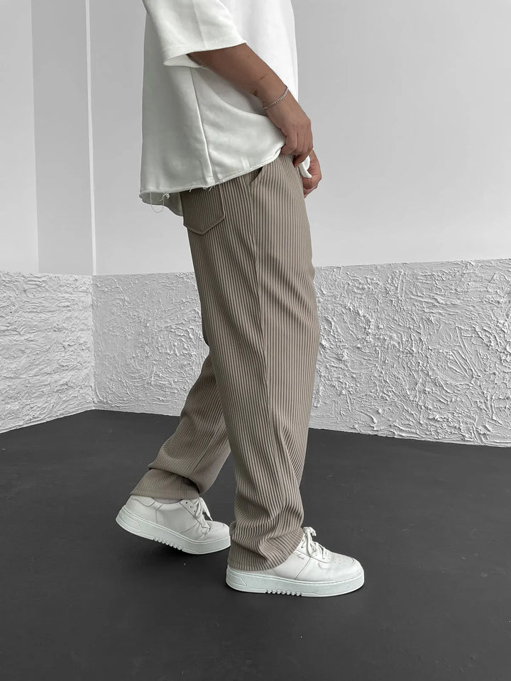 Men’s Lounge Pants | Vertical Stripe Wide Leg