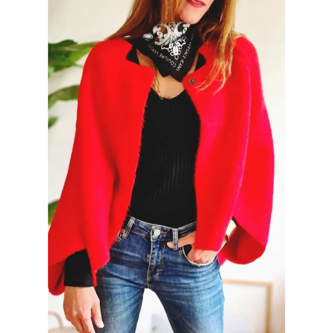 Women's Coat | Structured Collar Long Sleeves