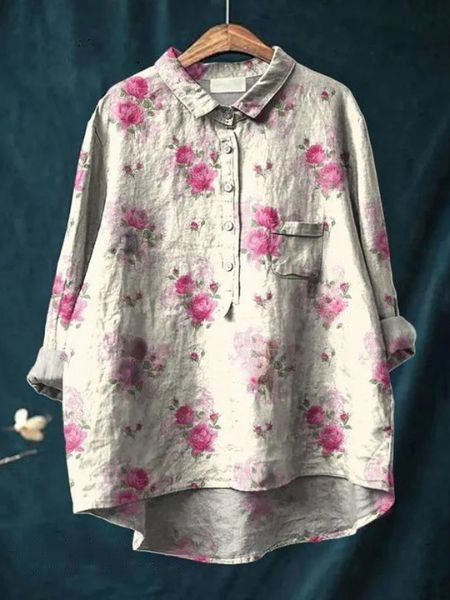 Women’s Blouse | Floral Print Button Front