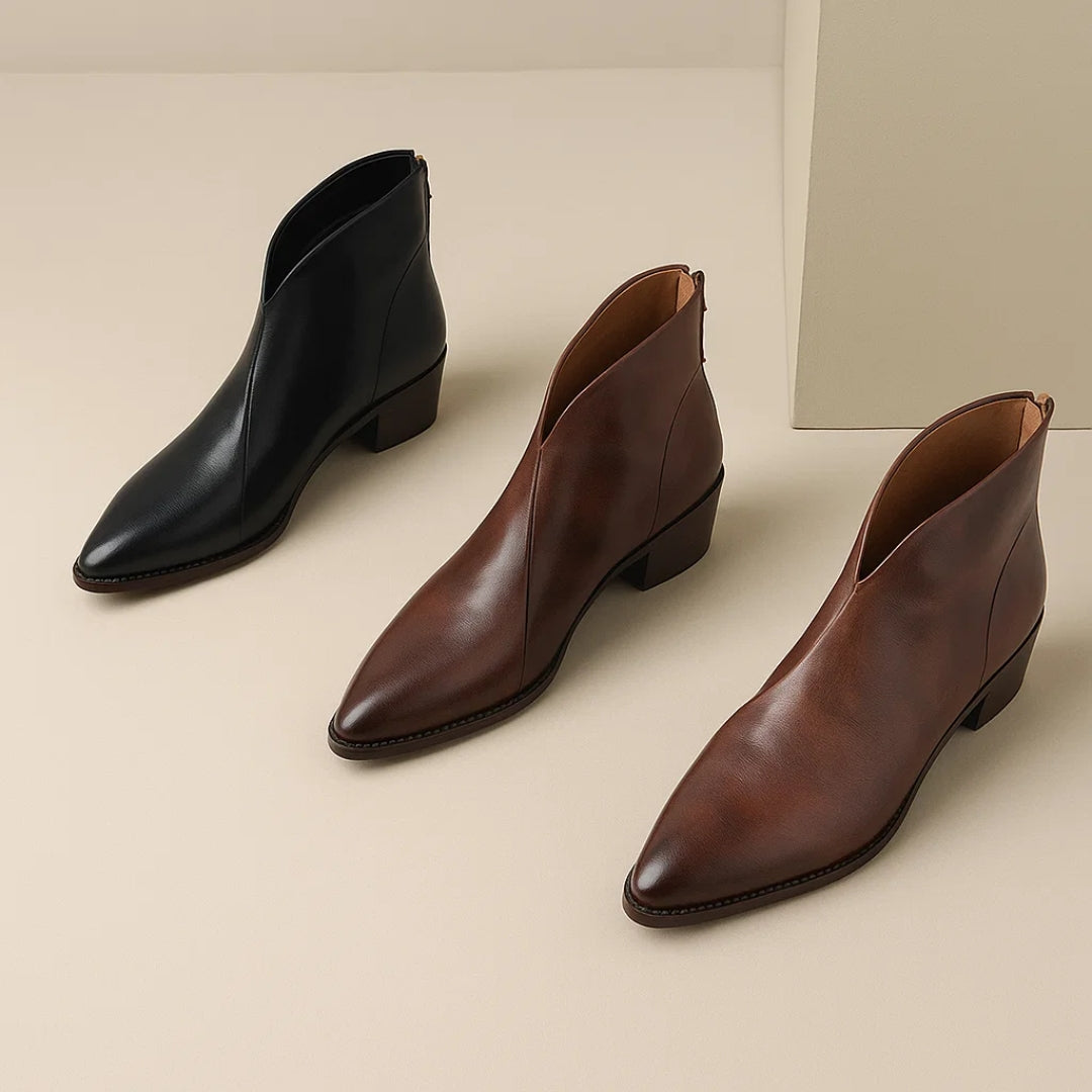Boots For Women | Pointed Toe Smooth Shaft